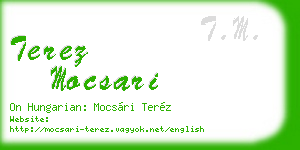 terez mocsari business card