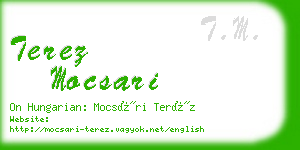 terez mocsari business card